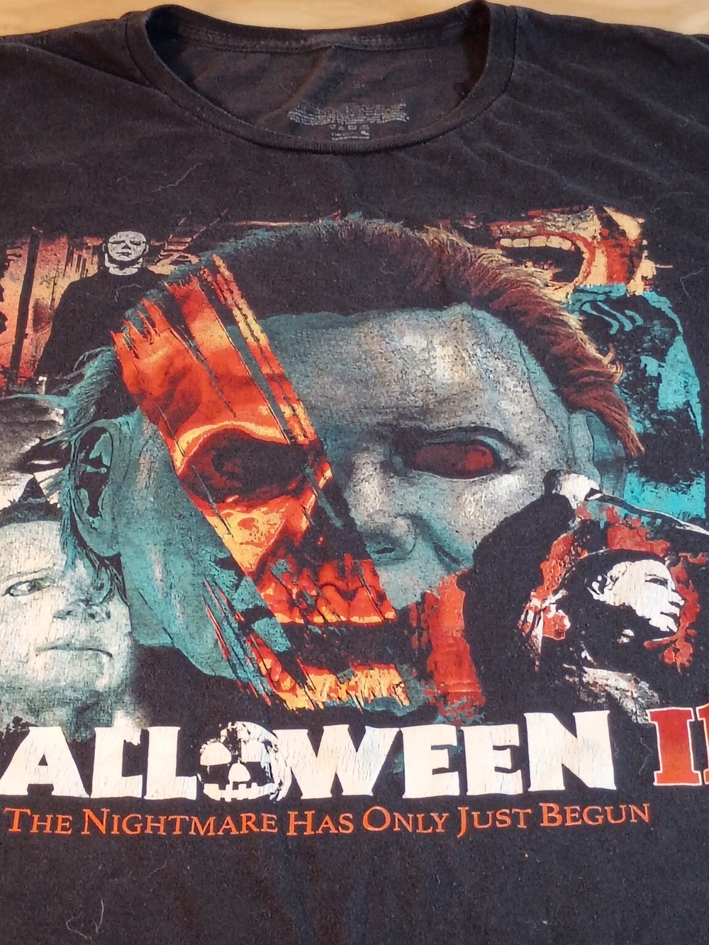 Halloween II 2 Michael Myers Graphic T-Shirt Black 3XL The Nightmare Has Only Ju